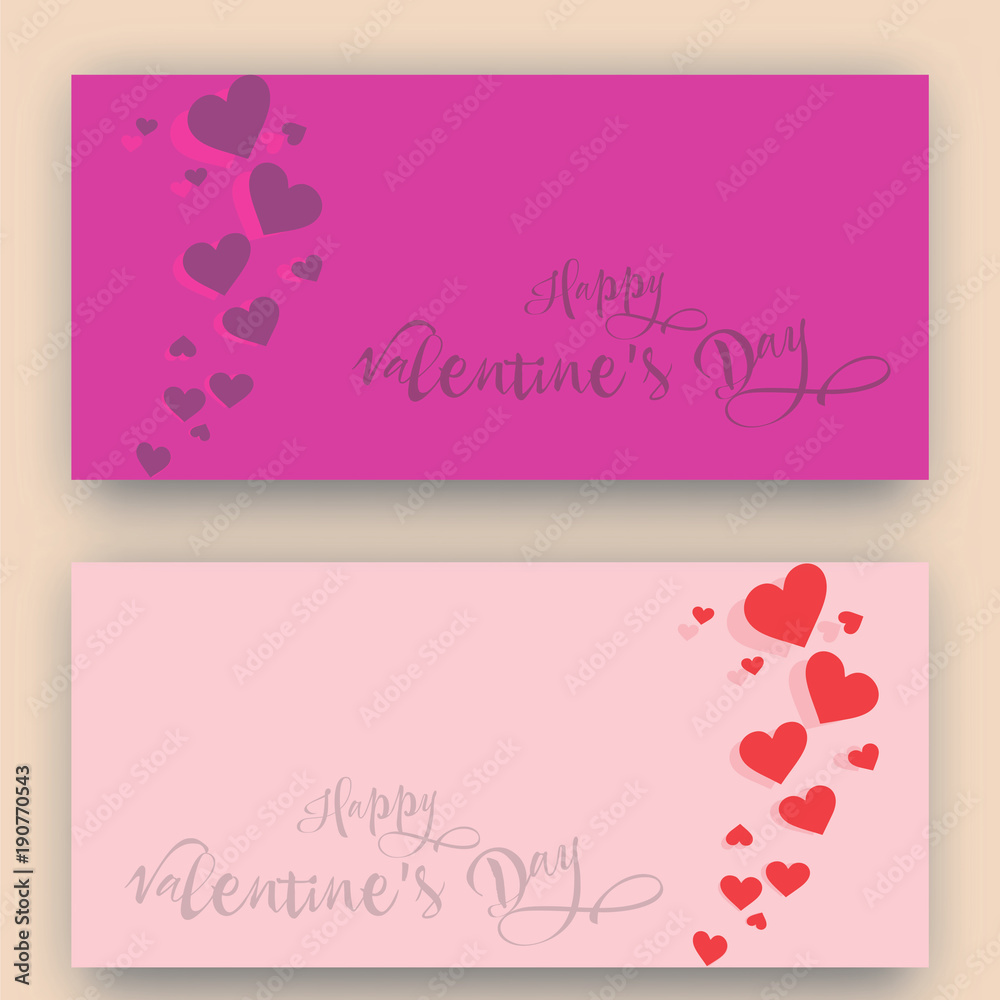 Valentine's Day Cards Set