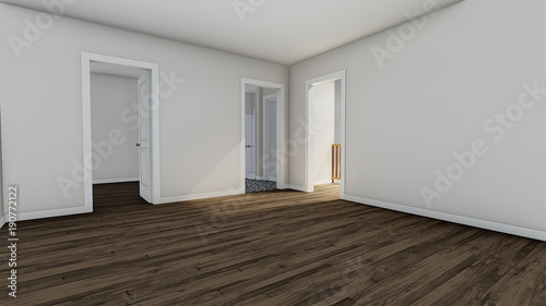 Wallpaper Mural 3D Illustration of a Cabin Style House Torontodigital.ca