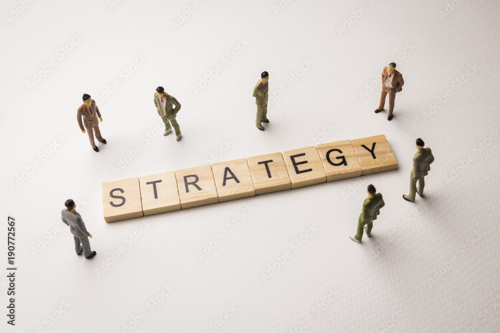 businessman figures meeting on strategy conceptual