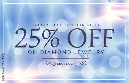 luxury style sale poster design for jewelry brand