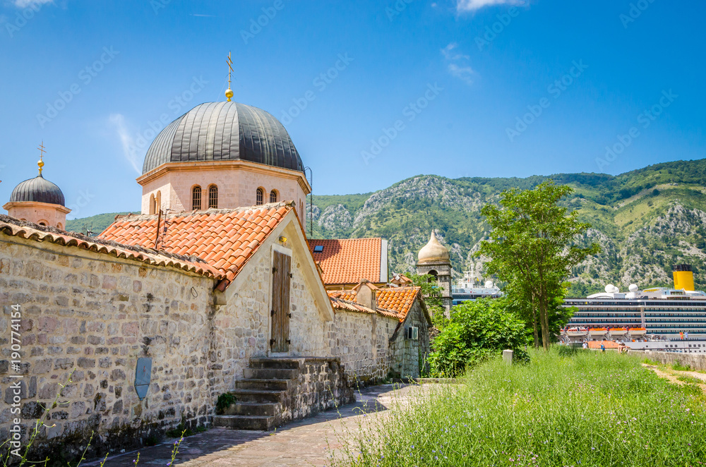 Old church in town Kotor, Montenegro.