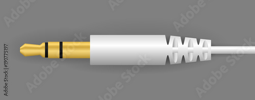 vector white audio connector