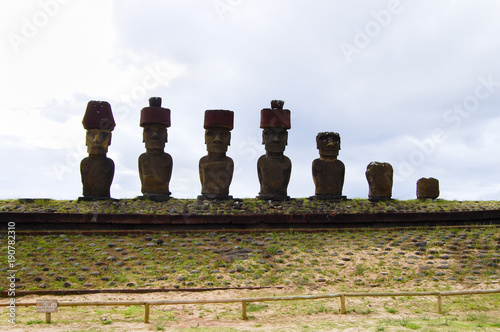 Ahu Nau Nau Moais on Anakena Beach - Easter Island