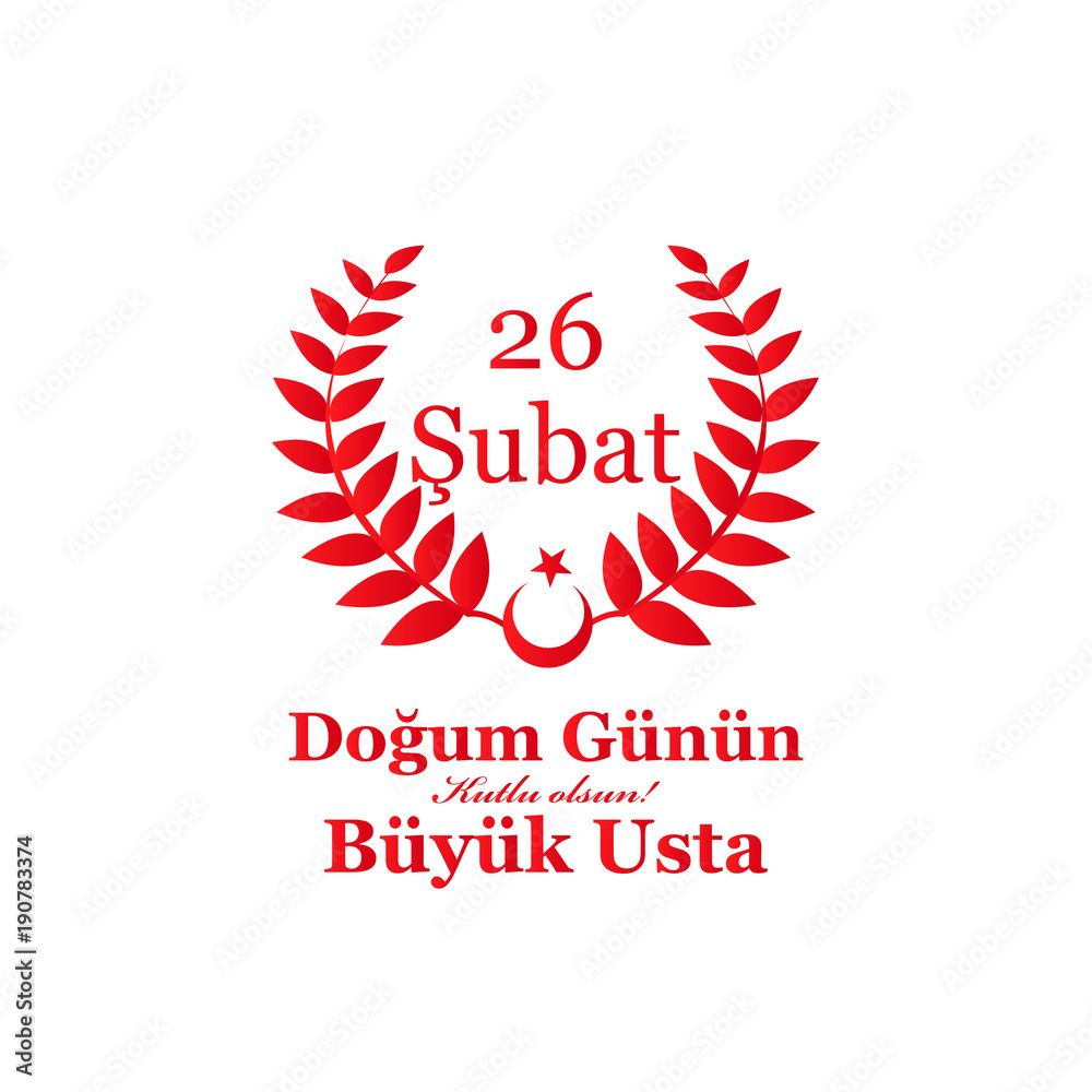 Greeting Card Birthday President Recep Tayyip Erdogan, translation from