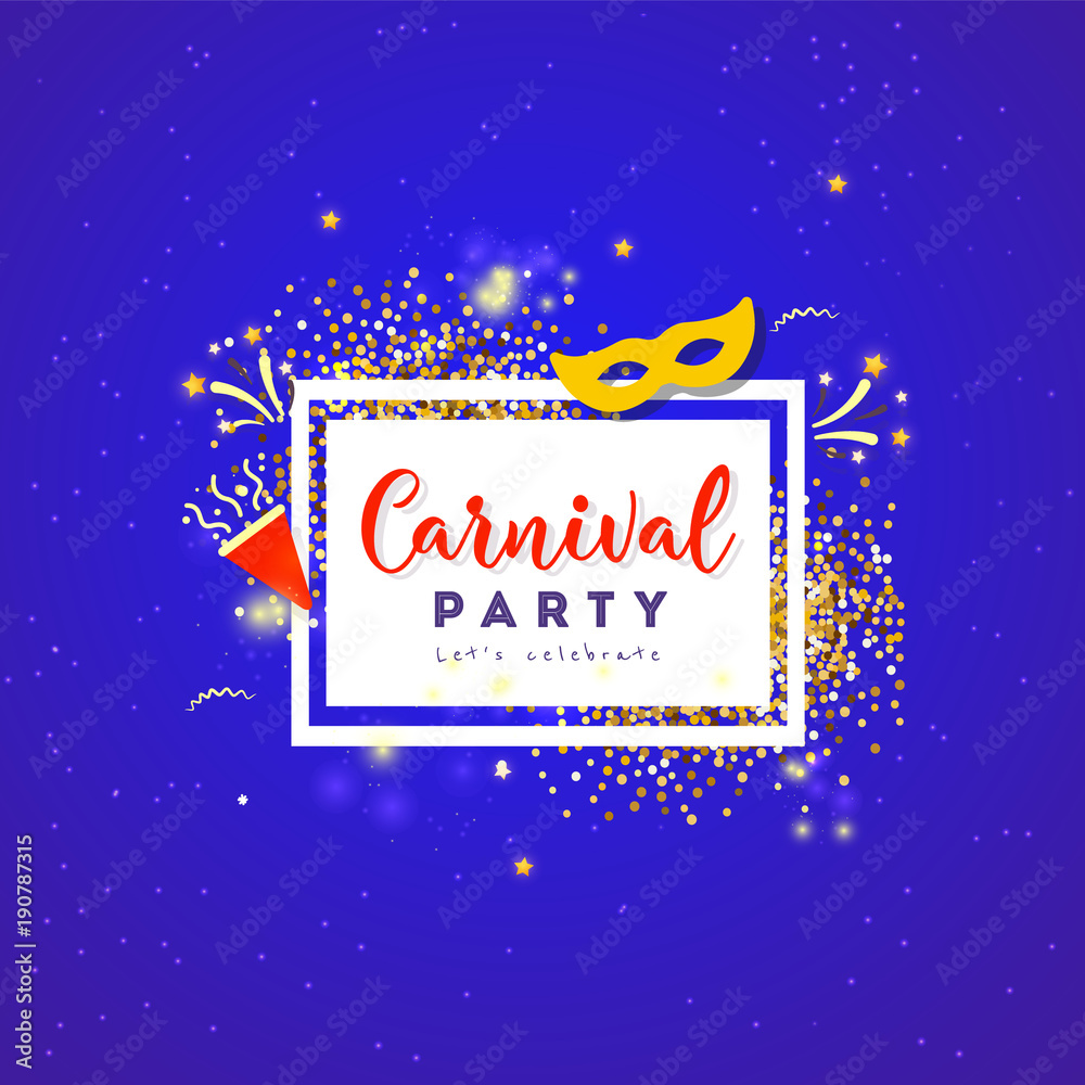 Naklejka premium Carnival colorful poster.Vector illustration
