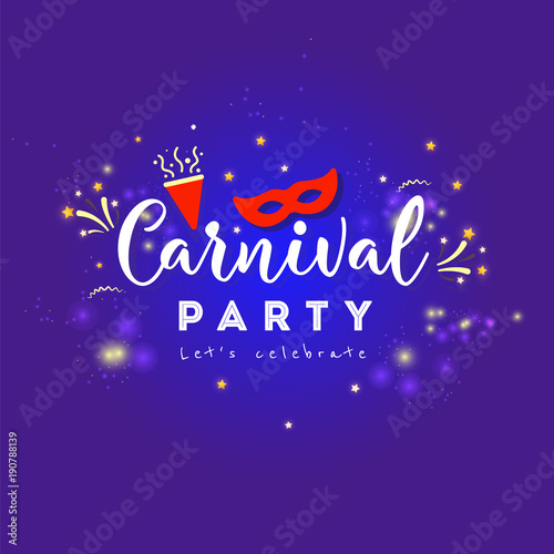 Carnival colorful poster.Vector illustration