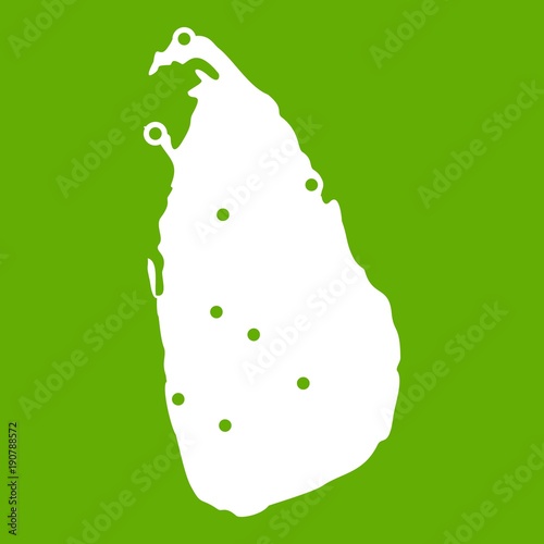 Map of Sri Lanka icon green