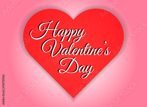 Happy valentines day red heart shape abstract background.
