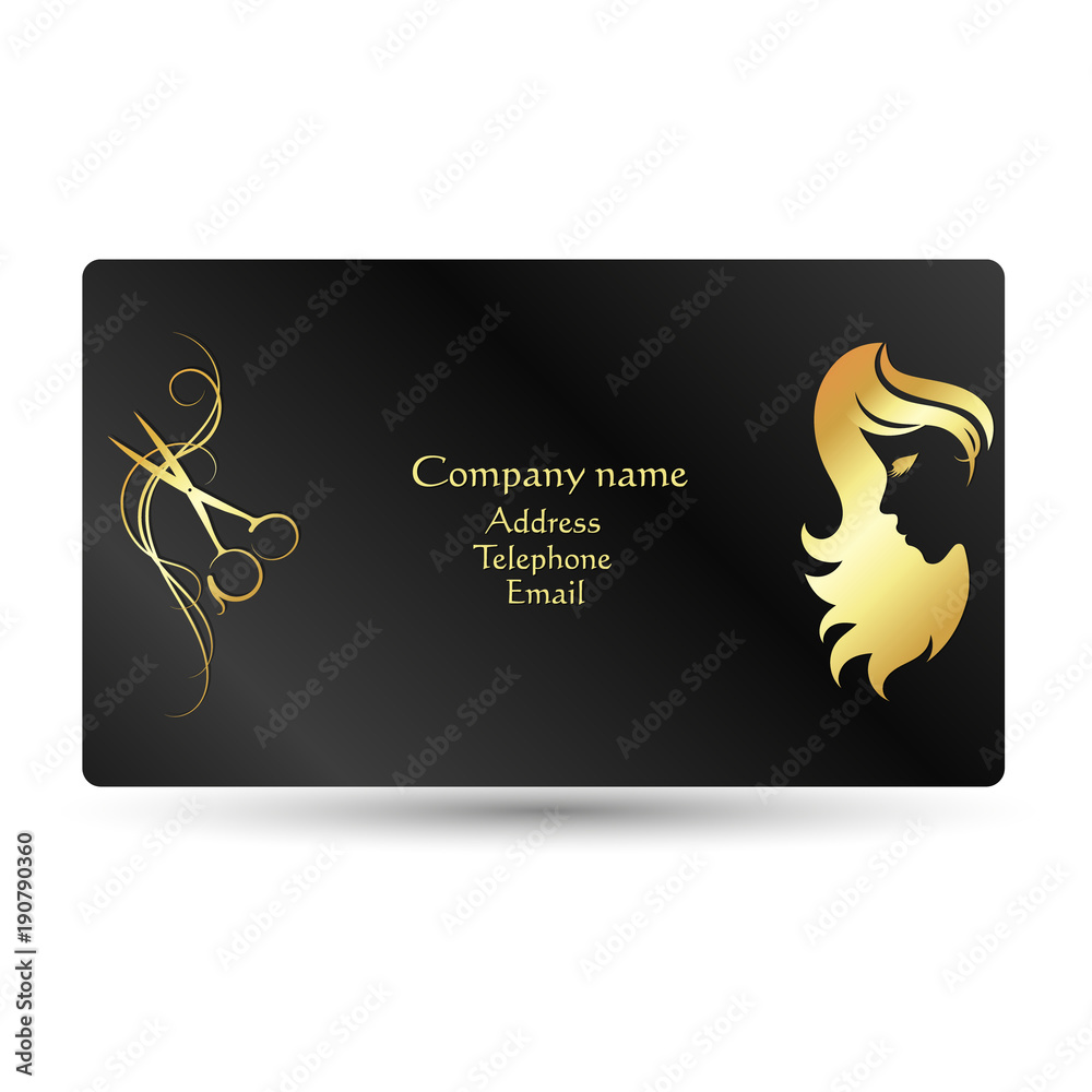 Business card beauty salon and hairdresser