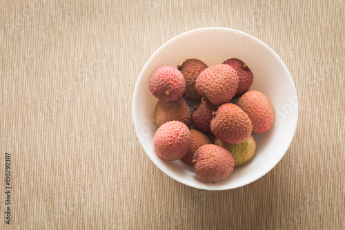 Lychee on the table.