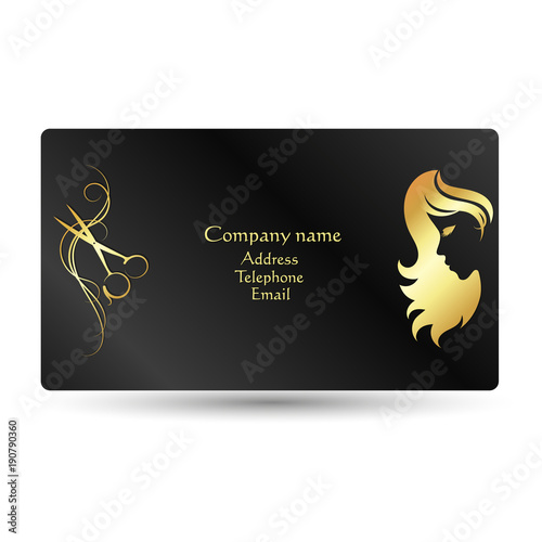 Business card beauty salon and hairdresser