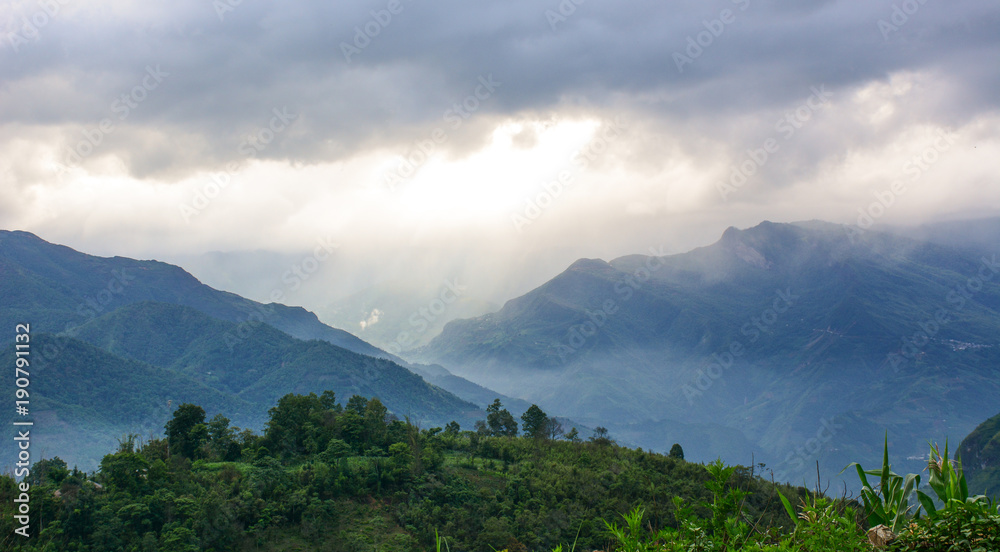 Fototapeta premium Sunset on mountains