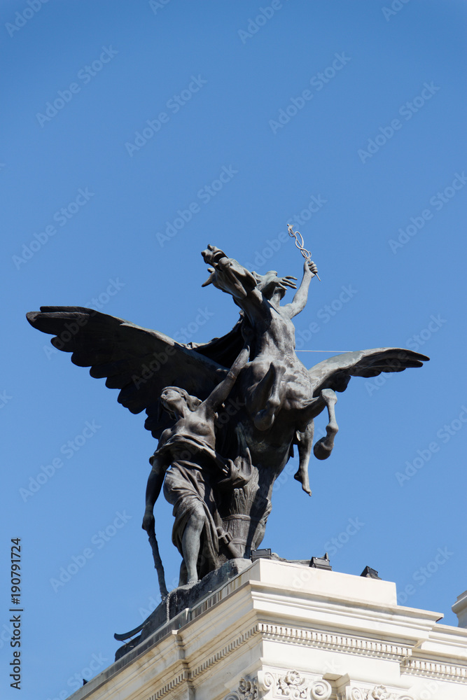 Naklejka premium Detail of the minister of agriculture in Madrid