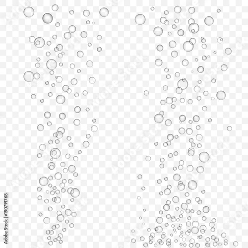 Vector air bubbles texture set isolated photo