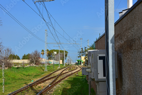 Train tracks near the station.