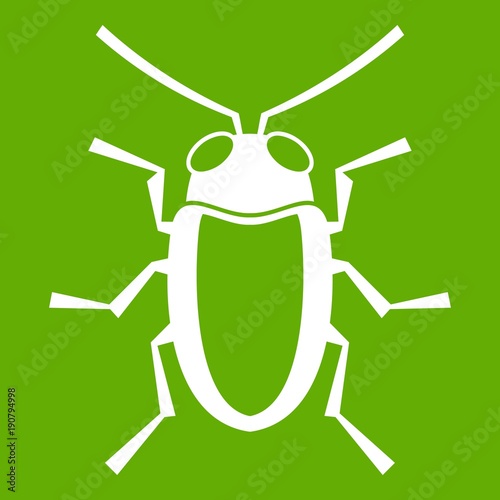 Longhorn beetle grammoptera icon green