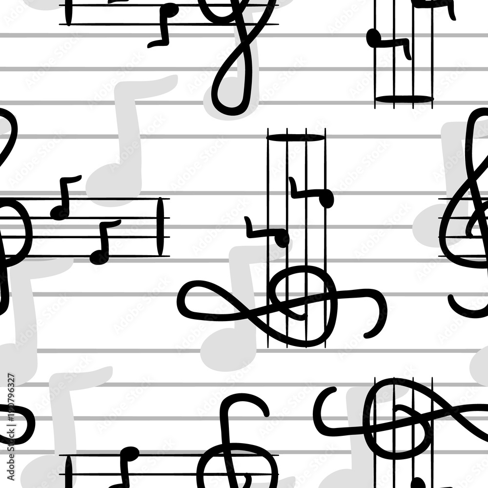 Naklejka premium Clef Lines Texture Pattern