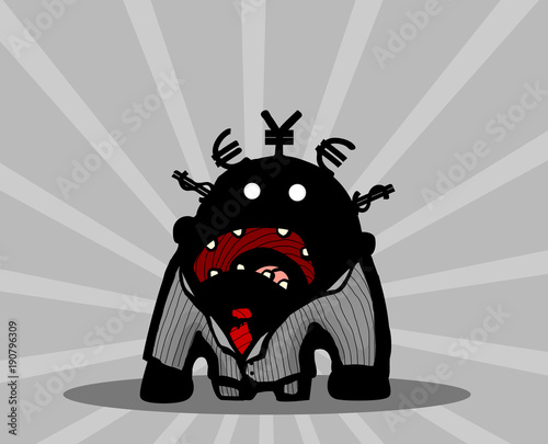 Businessman Yell Cartoon
