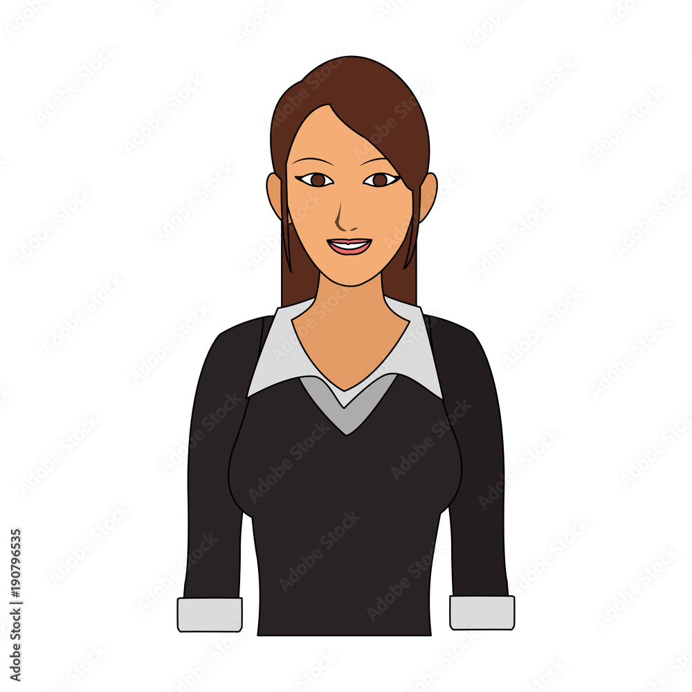 Business woman cartoon icon vector illustration graphic design Business woman cartoon icon vector illustration graphic design
