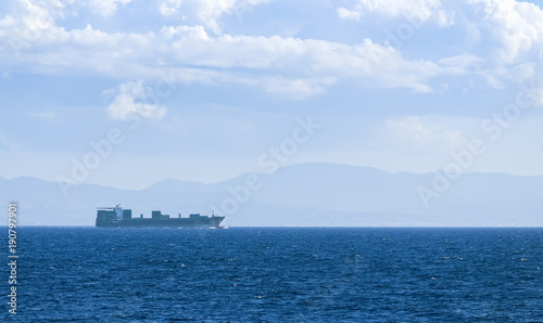 modern tanker in the sea bay near coast © vladimircaribb