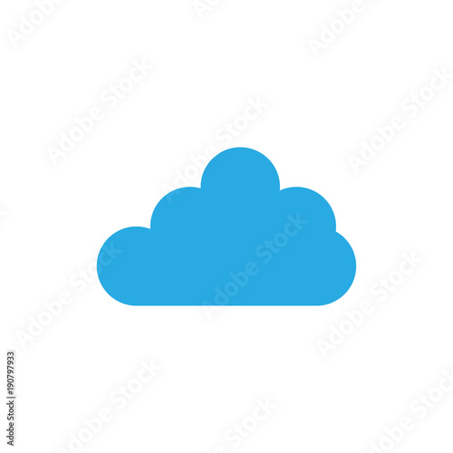 Blue cloud logo design template vector