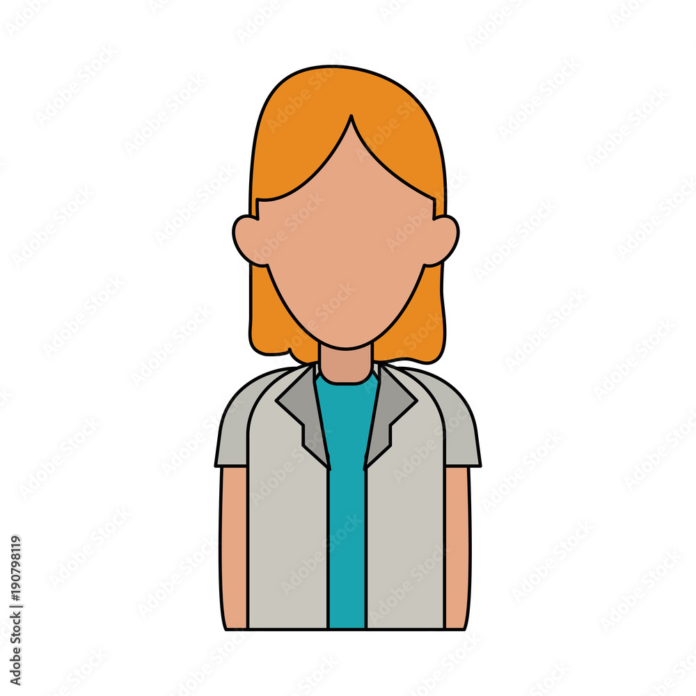 Woman doctor avatar cartoon icon vector illustration graphic design