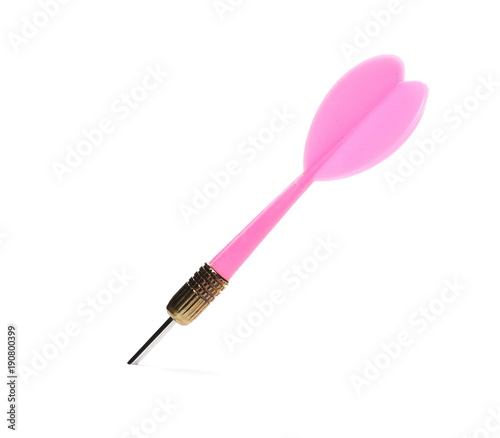 pink dart isolated on white