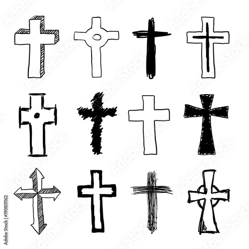 Doodle Christian Cross Set