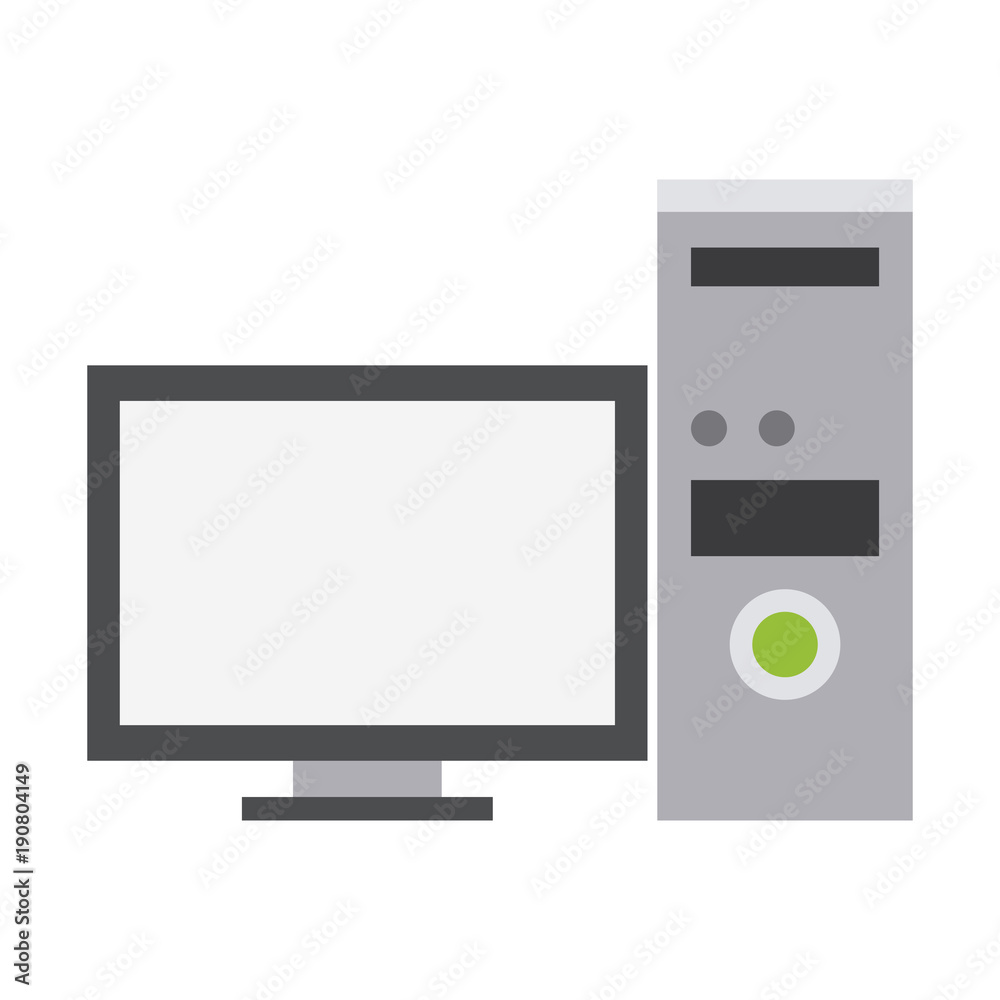 Computer screen and cpu icon vector illustration graphic design Computer screen and cpu icon vector illustration graphic design