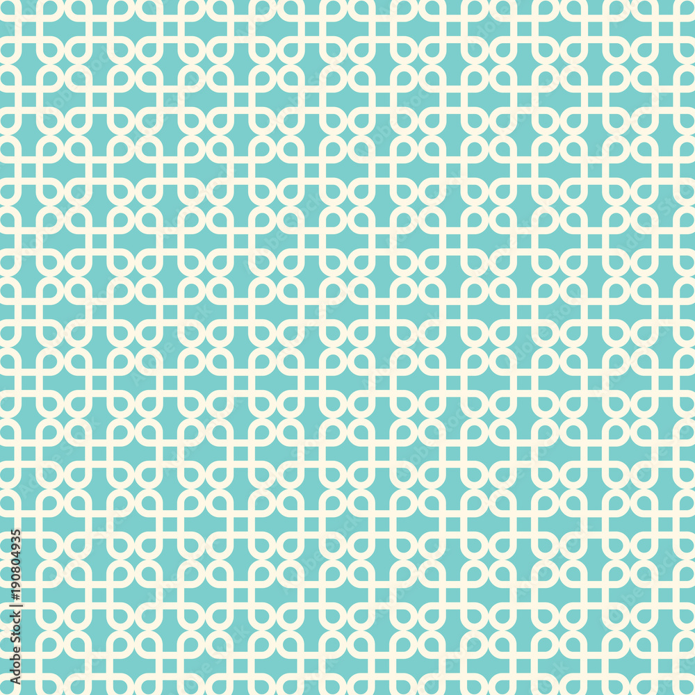 Turquoise geometric seamless pattern