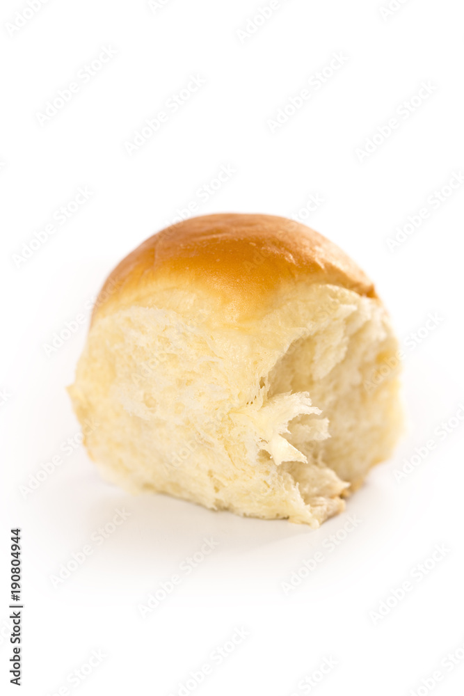 Generica Store Bought Resturant Batch Baked White Dinner Roll on a White Background Generica Store Bought Resturant Batch Baked White Dinner Roll on a White Background