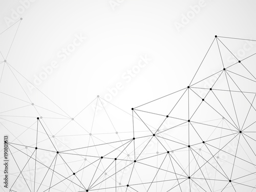 Abstract geometric background with connecting dots and lines. Modern technology concept. Polygonal structure