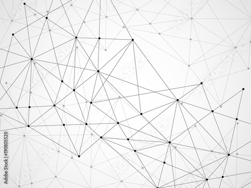 Abstract geometric background with connecting dots and lines. Modern technology concept. Polygonal structure
