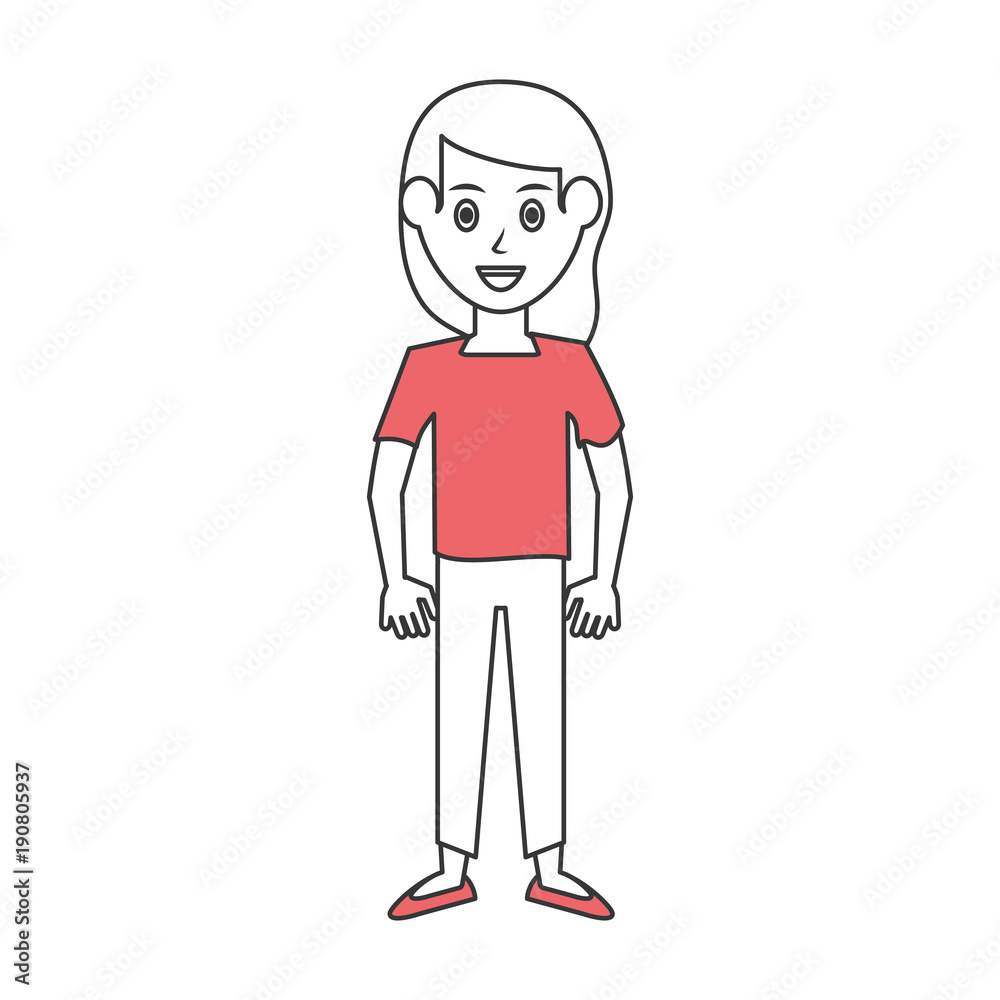 Young woman cartoon icon vector illustration graphic design Young woman cartoon icon vector illustration graphic design