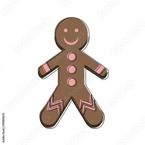 Gingerbread cookie isolated icon vector illustration graphic design
