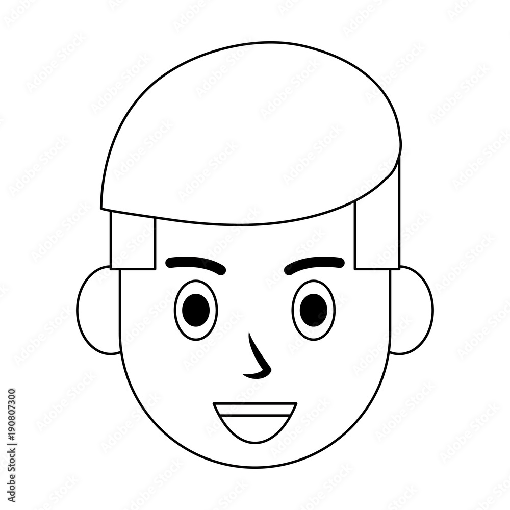 Man face cartoon icon vector illustration graphic design Man face cartoon icon vector illustration graphic design