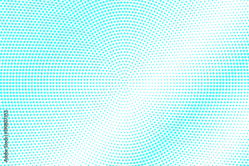 Blue white dotted halftone. Halftone vector background. Shiny subtle dotted gradient.