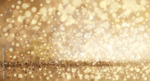 Vector golden, sparkle, lights background.