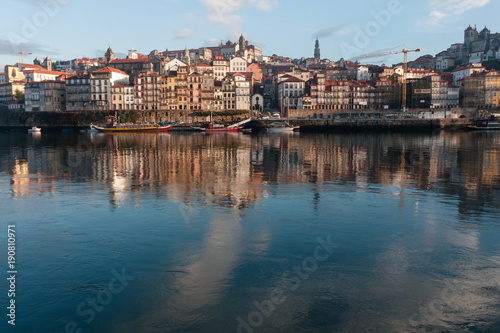 Portuguese city Porto on the bank of the Douro River