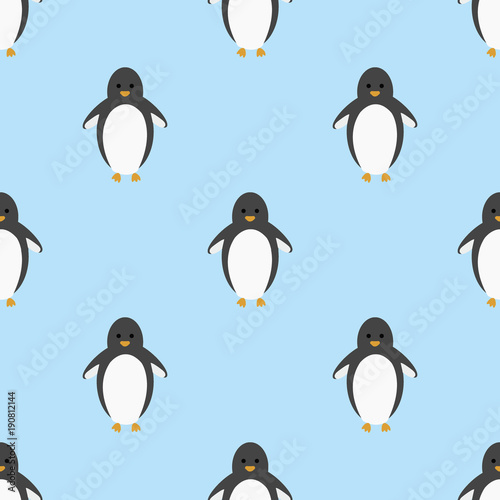 penguin seamless pattern background