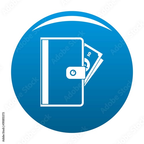 Credit card icon vector blue circle isolated on white background 