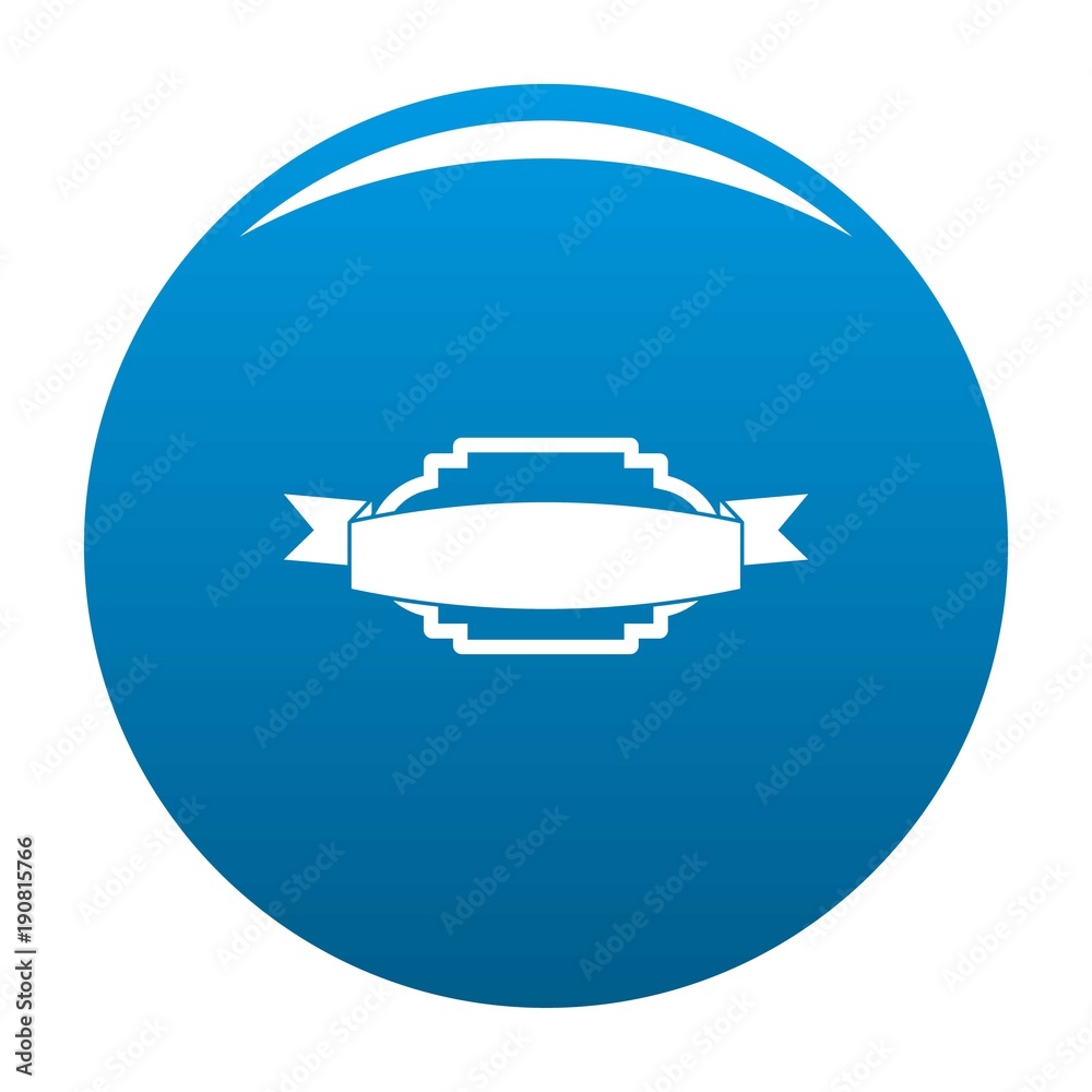 Badge premium quality icon vector blue circle isolated on white background Badge premium quality icon vector blue circle isolated on white background