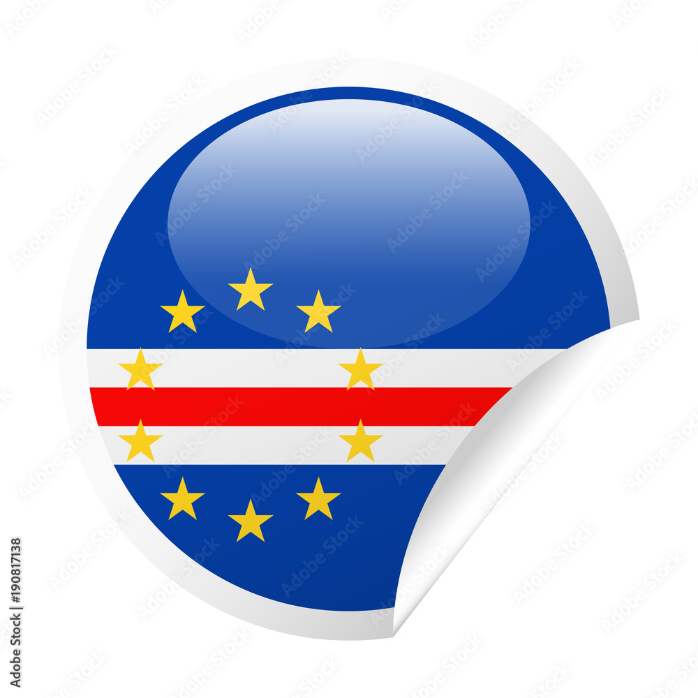 Cape Verde Flag Vector Round Corner Paper Icon Cape Verde Flag Vector Round Corner Paper Icon