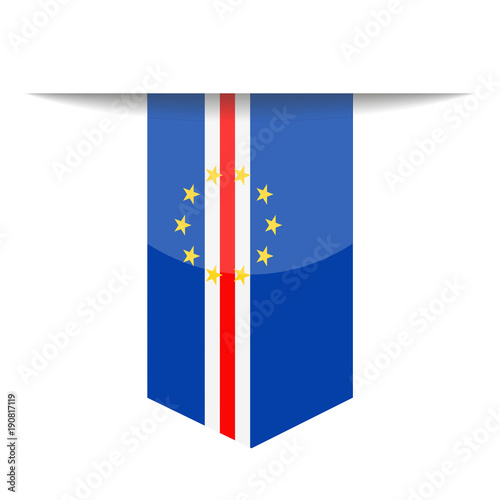 Cape Verde Flag Vector Bookmark Icon photo