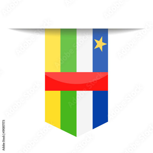 Central African Republic Flag Vector Bookmark Icon