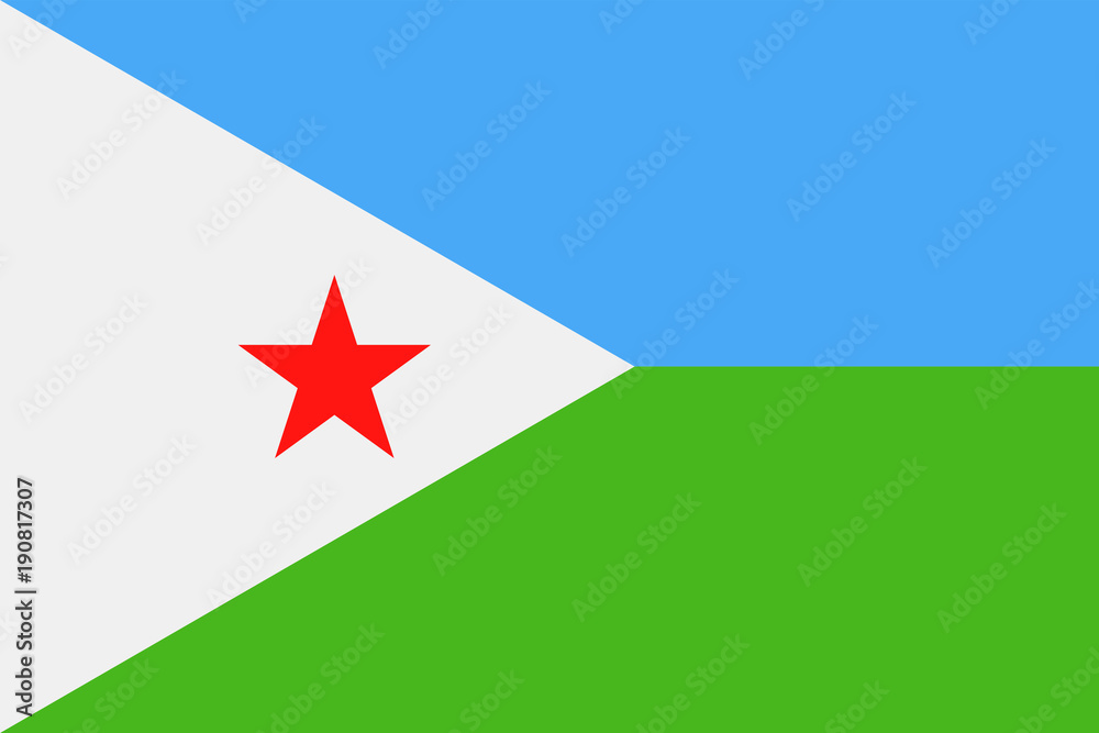 Djibouti Flag Vector Flat Icon Djibouti Flag Vector Flat Icon