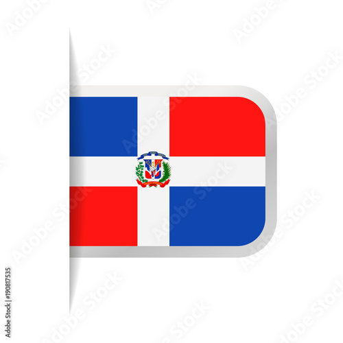 Dominican Republic Flag Vector Bookmark Icon