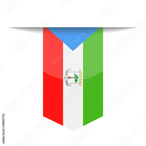Equatorial Guinea Flag Vector Bookmark Icon