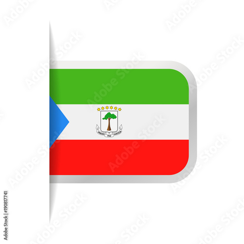 Equatorial Guinea Flag Vector Bookmark Icon