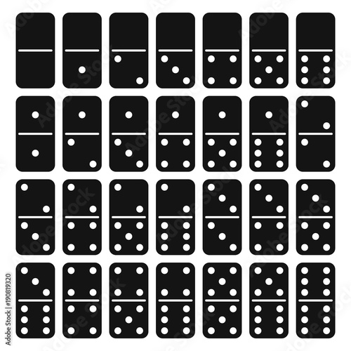 Domino full set – stock vector